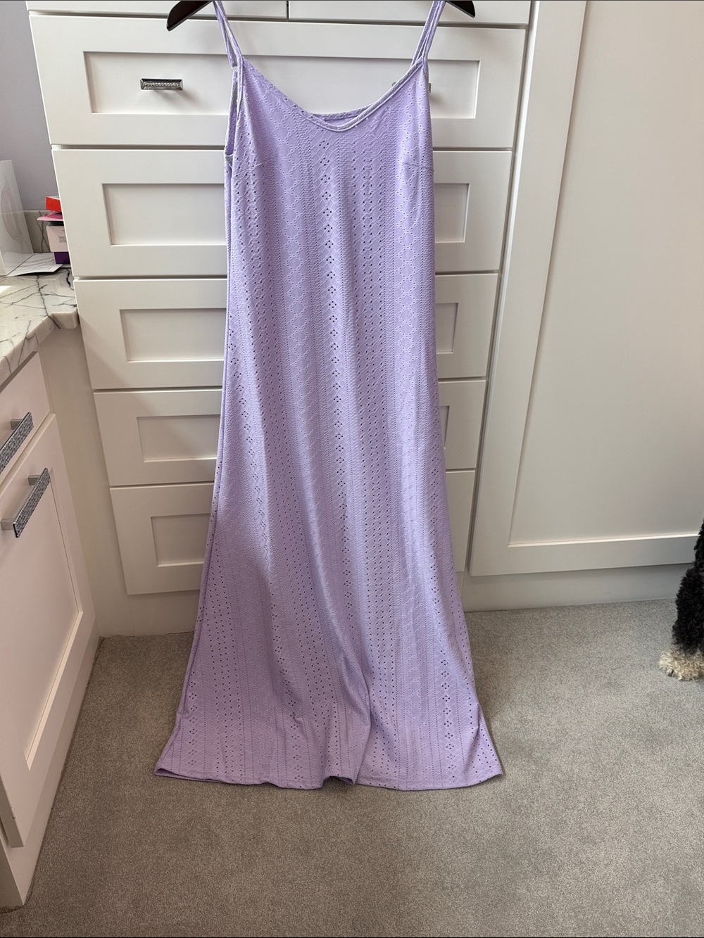 Lavender Eyelet Maxi Slip Dress - Women